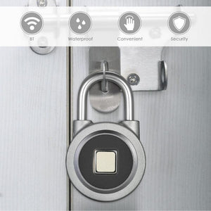 IP65 Smart Digital alarma huella dactilar Pad Lock Smart Biometric  Fingerprint Candado